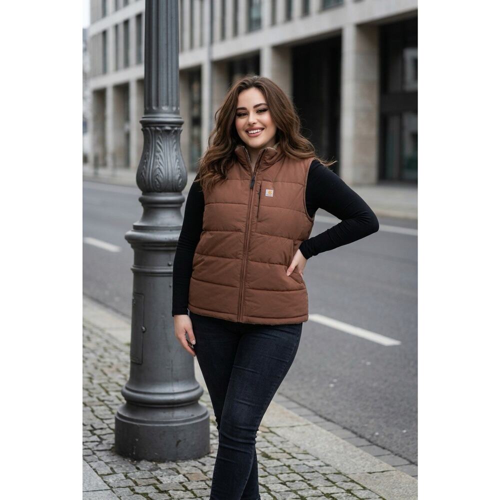 Women's Carhartt Montana Sherpa Lined Reversible Vest 1X (16W-18W) OV5607-W